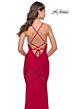 La Femme 31337 Sheer Rhinestone-Studded Bodice Dress