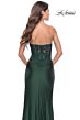 La Femme 31343 Ruched Skirt Lace Corset Strapless Dress