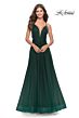 La Femme 31347 Plunging V-Neckline Crisscross Waist Dress