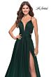 La Femme 31347 Plunging V-Neckline Crisscross Waist Dress