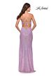La Femme 31349 Notched Sweetheart Neckline Strappy Tie-Back Dress