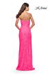 La Femme 31351 Strapless Sweetheart Neckline Beaded Lace Dress