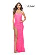 La Femme 31351 Strapless Sweetheart Neckline Beaded Lace Dress