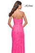 La Femme 31351 Strapless Sweetheart Neckline Beaded Lace Dress