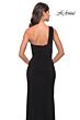 La Femme 31357 One-Shoulder Neckline Twisted-Knot Bodice Dress