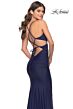 La Femme 31360 Criss Cross Top Lace-Up Cutout Dress