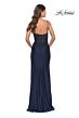 La Femme 31361 Rhinestone-Studded Surplice V-Neckline Dress