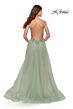 La Femme 31369 Criss Cross Back Floral Top Dress