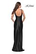La Femme 31372 Scoop Neckline Mid-Rise Open Back Dress