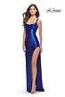 La Femme 31372 Scoop Neckline Mid-Rise Open Back Dress