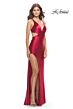 La Femme 31374 Crisscross Side Cut-Out Bodice Dress