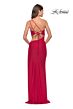 La Femme 31386 Side Cutout High Slit One Shoulder Dress