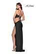 La Femme 31386 Side Cutout High Slit One Shoulder Dress