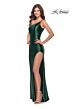 La Femme 31391 One-Shoulder Neckline Circle High Slit Dress