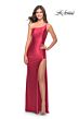 La Femme 31391 One-Shoulder Neckline Circle High Slit Dress