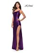 La Femme 31391 One-Shoulder Neckline Circle High Slit Dress