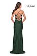 La Femme 31399 Rhinestone-Embellished V-Neckline Dress