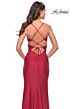 La Femme 31399 Rhinestone-Embellished V-Neckline Dress