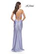 La Femme 31400 Cowl V-Neckline Open Tie-Back Dress