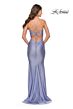 La Femme 31401 Surplice V-Neckline Lace-Up Back Dress