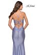 La Femme 31401 Surplice V-Neckline Lace-Up Back Dress
