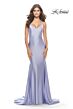La Femme 31403 Shallow V-Neckline Low Crisscross Back Dress