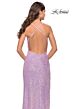 La Femme 31405 Slight Scoop Neckline Crisscross Back Dress
