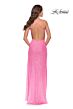 La Femme 31405 Slight Scoop Neckline Crisscross Back Dress