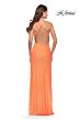 La Femme 31405 Slight Scoop Neckline Crisscross Back Dress