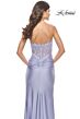 La Femme 31411 Sheer Lace Bodice Strapless Sweetheart Neckline Dress