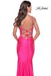 La Femme 31413 Surplice V-Neckline Rhinestone-Studded Bodice Dress
