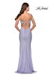 La Femme 31414 Tie Back Scoop Neckline Hot Fix Dress