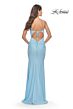 La Femme 31414 Tie Back Scoop Neckline Hot Fix Dress