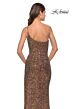 La Femme 31426 Side Slit One Shoulder Sequin Dress