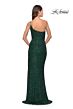 La Femme 31427 Cutaway Slit One Strap Sequin Dress