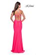 La Femme 31428 Side Cutout Plunging Neck Dress