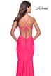 La Femme 31428 Side Cutout Plunging Neck Dress