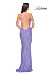 La Femme 31429 Slight Scoop Neckline Crisscross Back Dress