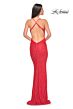 La Femme 31429 Slight Scoop Neckline Crisscross Back Dress