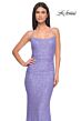 La Femme 31429 Slight Scoop Neckline Crisscross Back Dress