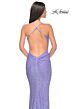 La Femme 31429 Slight Scoop Neckline Crisscross Back Dress