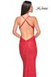 La Femme 31429 Slight Scoop Neckline Crisscross Back Dress
