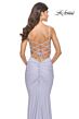 La Femme 31435 Multiple Cutout Ruched Lace-Up Dress