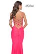 La Femme 31435 Multiple Cutout Ruched Lace-Up Dress