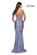 La Femme 31437 Lace Corset Ruched Skirt Dress