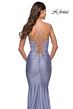La Femme 31437 Lace Corset Ruched Skirt Dress