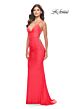 La Femme 31438 Strappy Sides Lace-Up Back Dress