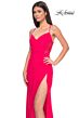La Femme 31440 Lace AppliquÈ Sheer Side Panels Bodice Dress