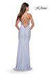 La Femme 31441 Rhinestone-Embellished Sheer Bodice Dress