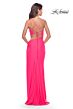 La Femme 31443 Side Slit One Shoulder Cutout Dress